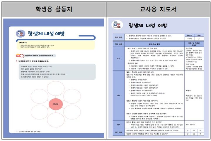 [세종=뉴시스] 항생제 내성 교육자료집 시안(사진=질병관리청) *재판매 및 DB 금지
