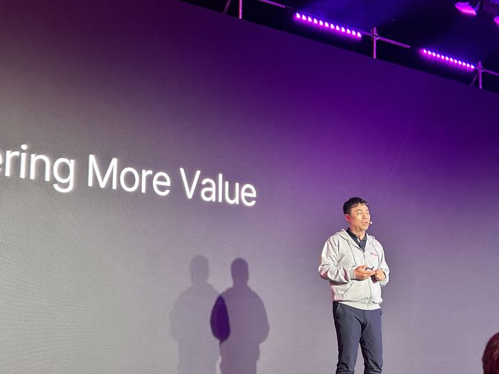 최지웅 KT클라우드 대표가 30일 서울 강남구 코엑스에서 열린 'KT클라우드 서밋'에서 사업전략을 발표하고 있다.(사진=송혜리 기자) *재판매 및 DB 금지