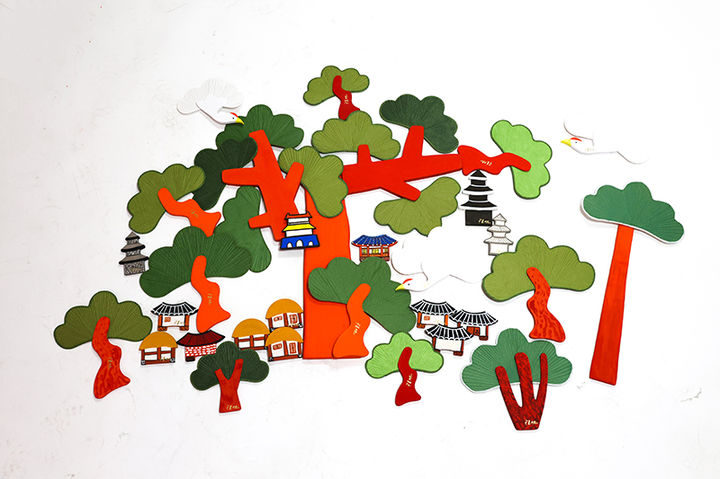 조선민화박물관에 전시될 ‘민화부채, 청령포의 솔바람이 되다’ 작품.(사진=영월군 제공) *재판매 및 DB 금지