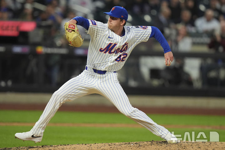 [뉴욕=AP./뉴시스] 메이저리그 뉴욕 메츠 투수 브랜든 와델. 2025.05.01.
