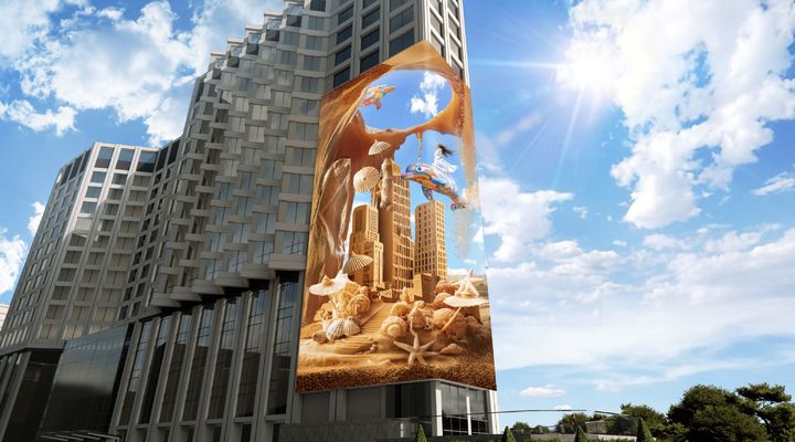 [부산=뉴시스] 부산 해운대구 옥외광고물 자유표시구역인 그랜드조선부산 (사진=부산 해운대구 제공) 2025.05.02. photo@newsis.com *재판매 및 DB 금지