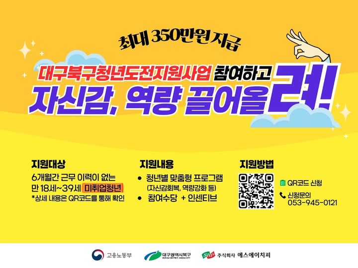 [대구=뉴시스] 청년 대상 맞춤형 지원 프로그램 참여자를 모집 포스터. (사진=대구 북구 제공) 2025.05.02. photo@newsis.com *재판매 및 DB 금지