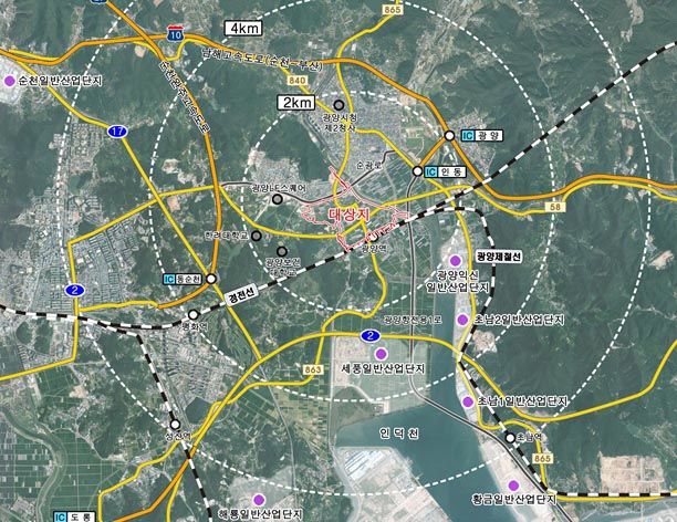 광양 덕례 도월 도시개발 부지. (사진=전남도 제공) *재판매 및 DB 금지