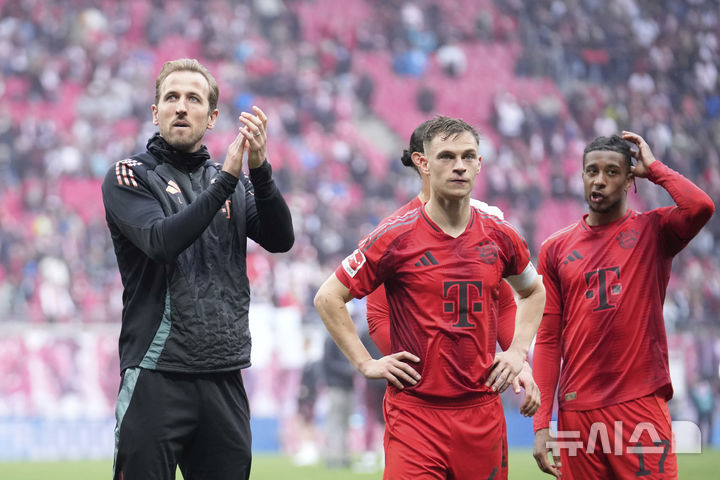 [라이프치히=AP/뉴시스] 독일 프로축구 분데스리가 바이에른 뮌헨의 해리 케인(왼쪽). 2025. 5. 3.