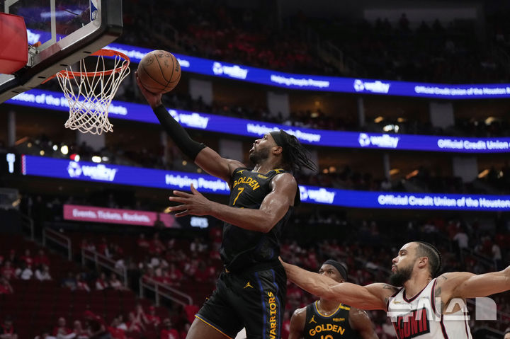 [휴스턴=AP/뉴시스] 미국프로농구(NBA) 골든스테이트 워리어스의 버디 힐드. 2025. 5. 4.