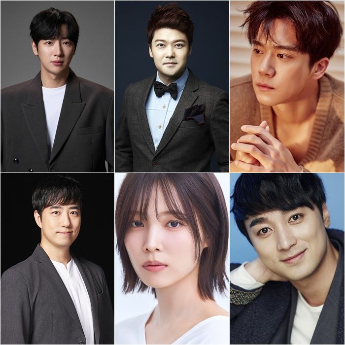 왼쪽 위부터 시계방향 이상엽, 전현무, 하석진, 황제성, 윤소희, 궤도.