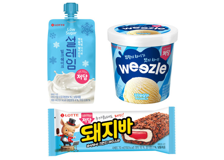 롯데웰푸드, 돼지바·설레임·위즐 저당 제품 출시.(사진=롯데웰푸드 제공) *재판매 및 DB 금지