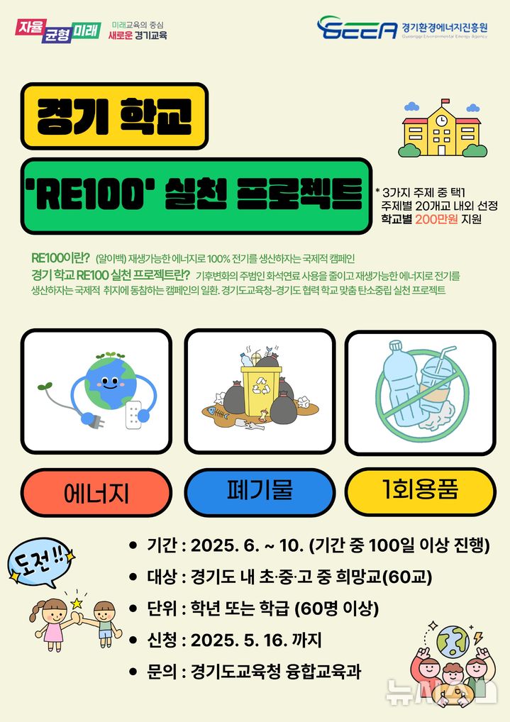 [의정부=뉴시스] 제2회 경기 학교 RE100 실천 프로젝트. (사진=경기도교육청 제공) 2025.05.07 photo@newsis.com