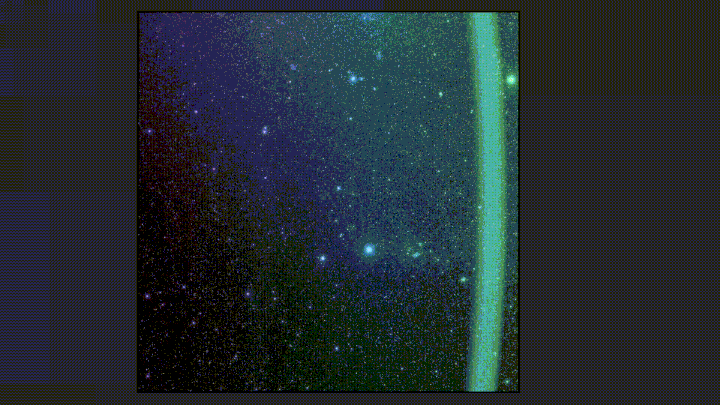 [서울=뉴시스] 한국천문연구원이 미 항공우주국(나사·NASA) 등과 공동 개발한 우주망원경 스피어엑스가 대마젤란성운 근방의 성운을 관측하는 방식을 설명하는 영상 (영상=한국천문연구원 제공) *재판매 및 DB 금지