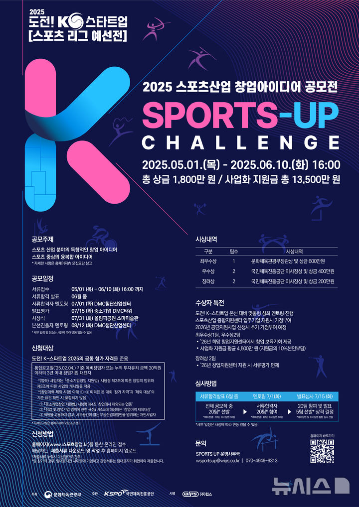 [서울=뉴시스]체육공단, 스포츠산업 창업 아이디어 공모전 안내 포스터. (사진=국민체육진흥공단 제공)