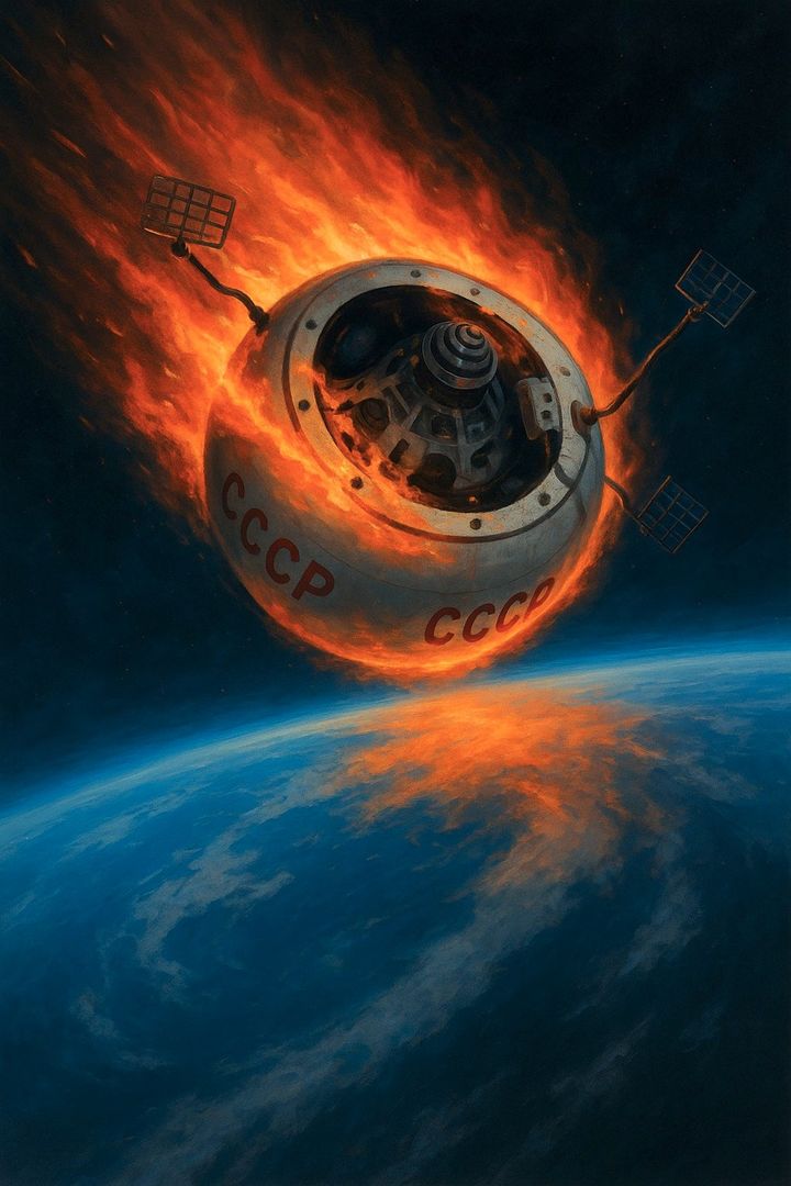 [서울=뉴시스] 1972년 소련에서 발사됐지만 목적지에 도달하지 못 하고 50년 넘게 궤도를 떠돌던 금성 대기 착륙 탐사선 '코스모스 482'가 이번 주에 지구로 추락할 예정이다. (사진=@AlviroIskandar 엑스 캡처) 2025.05.09 *재판매 및 DB 금지