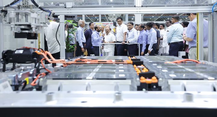 인도 타밀나두주 슈리페룸부두르에 있는 현대모비스의 전기차 배터리 조립공장. 자료사진. photo@newsis.com *재판매 및 DB 금지