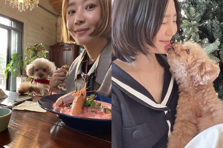 [서울=뉴시스] 신다은과 반려견. (사진=인스타그램 캡처) 2025.05.09. photo@newsis.com *재판매 및 DB 금지