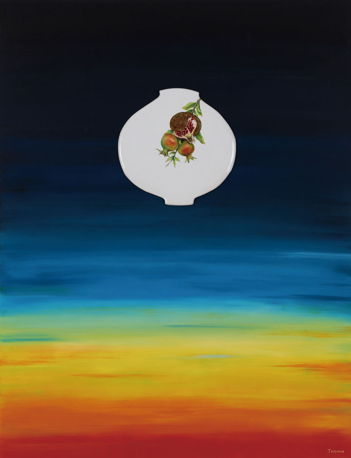 Cell Division- Shooting at the Moon I_91x117cm_ Porcelain, Oil on Canvas *재판매 및 DB 금지