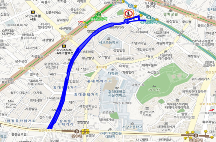 [서울=뉴시스] 마포구 홍대 레드로드 통행금지 도로 구간. 2025.05.12. (자료=서울시 제공) *재판매 및 DB 금지