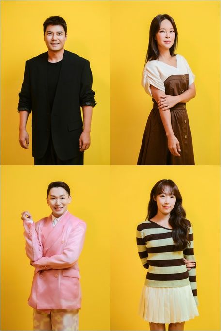 왼쪽 위부터 시계방향 전현무, 백지영, 수빈, 김호영.