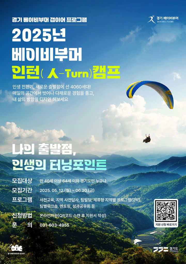 경기 베이비부머 인턴(人-Turn) 캠프 포스터(사진=경기도 제공) *재판매 및 DB 금지