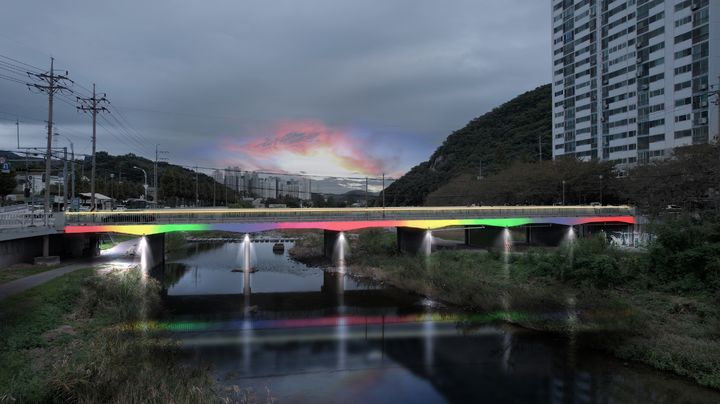 [양산=뉴시스] 호산교 빛라인 시공 후 예상도. (사진=양산시 제공) 2025.05.12. photo@newsis.com *재판매 및 DB 금지