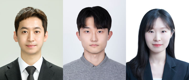 강준원 동국대 교수(왼쪽 첫 번째), 임지환 동국대 석사과정생(왼쪽 두 번째), 나규미 동국대 석사과정생. (사진=동국대 제공) *재판매 및 DB 금지