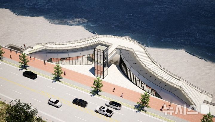 [포항=뉴시스] 18년 만에 재개장하는 송도해수욕장에 조성되는 바다 시청 조감도. (사진=포항시 제공) 2025.05.12. photo@newsis.com