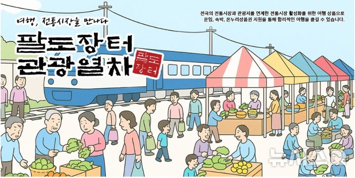 [서울=뉴시스] 팔도장터관광열차 포스터. (사진= 소상공인시장진흥공단 제공)