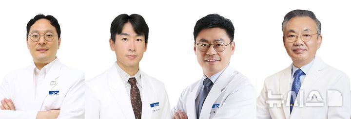 [부천=뉴시스] 정일형 기자 =왼쪽부터 최윤영·윤종혁·송금종·이문수 교수. (사진은 순천향대 부천병원 제공)