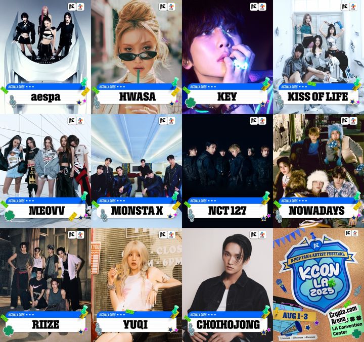[서울=뉴시스] '케이콘 엘에이(KCON LA) 2025' 2차 라인업. (사진 = CJ ENM 제공) 2025.05.13. photo@newsis.com *재판매 및 DB 금지