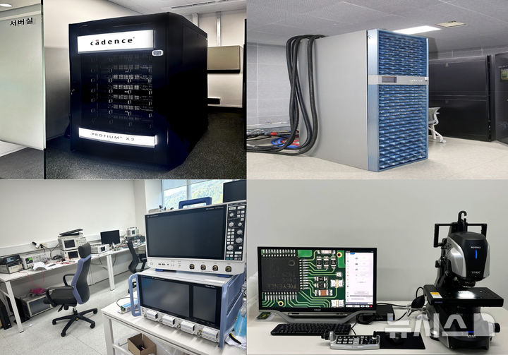 [성남=뉴시스] 성남시 시스템반도체 개발지원센터 내 구비된 주요 첨단 검증 장비들 (사진=성남시 제공) 2025.05.14.photo@newsis.com