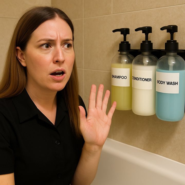 [뉴시스]호텔 객실에 비치된 대용량 세면용품이 위생에 취약하다는 지적이 담긴 영상이 온라인에서 이목을 끌고 있다. (사진=AI 생성 이미지) 2025.5.14 *재판매 및 DB 금지