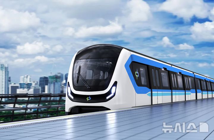 [창원=뉴시스]현대로템이 납품할 대만 타이중 블루라인 무인전동차 조감도.(사진=현대로템 제공) 2025,05.15. photo@newsis.com