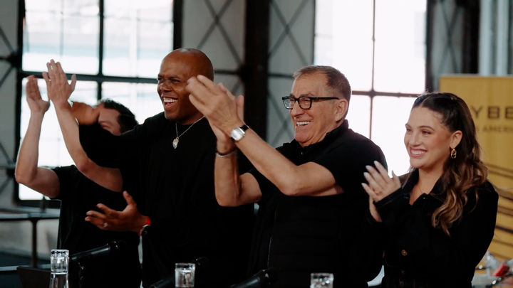 [서울=뉴시스] 왼쪽부터 폴 베커, 로버트 스티븐슨, 케니 오르테가, 나탈리 이글레시아스. (사진 = 하이브 라틴 아메리카 제공) 2025.05.14. photo@newsis.com *재판매 및 DB 금지