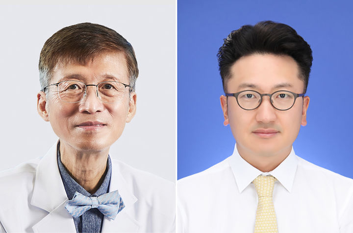 [대전=뉴시스] 신현대(왼쪽) 전 세종충남대학교병원장과 차수민(오른쪽) 정형외과 교수.(사진=충남대학교병원 제공) 2025.05.15. photo@newsis.com *재판매 및 DB 금지