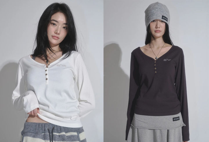 애즈온 '위시 립드 버튼 티'.(사진=애즈온 제공) *재판매 및 DB 금지