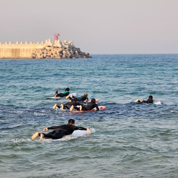 [양양=뉴시스] 지난해 서핑 인증교육 모습. (사진=양양군 제공) 2025.05.15. photo@newsis.com *재판매 및 DB 금지