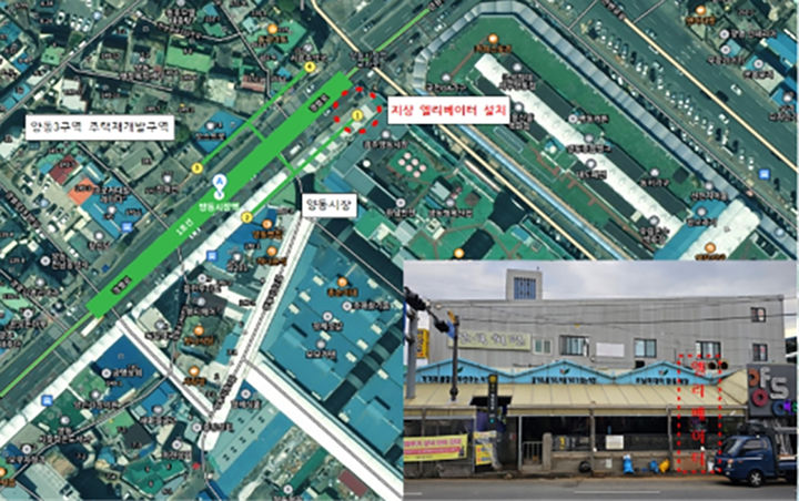 [광주=뉴시스] 광주교통공사 양동시장역 지상 엘리베이터 설치 추진. (사진=광주교통공사 제공). photo@newsis.com *재판매 및 DB 금지