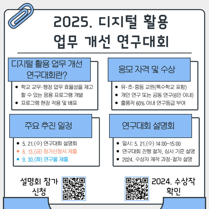 디지털 활용 업무 개선 연구대회 포스터. *재판매 및 DB 금지