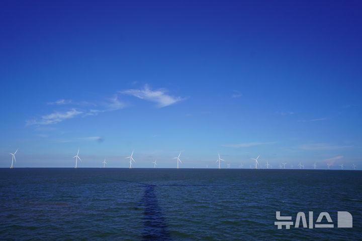 [티엔장=뉴시스] SK이노베이션 E&S가 운영 중인 베트남 TPD 해상풍력단지 전경. (사진=SK이노베이션 E&S) 2025.5.19. photo@newsis.com