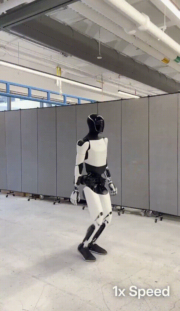 [서울=뉴시스] 테슬라는 14일 공식 SNS 계정을 통해 인간형 로봇 '옵티머스'가 춤 추는 영상을 공개했다.(영상=엑스(X·구 트위터 캡쳐)) 2025.05.16 *재판매 및 DB 금지