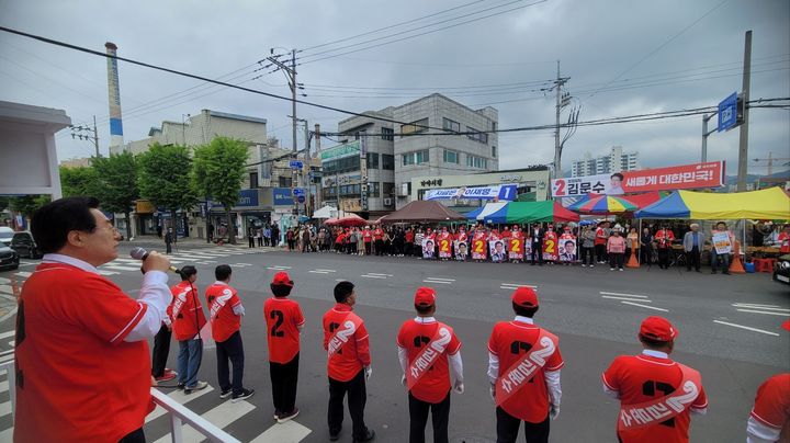[함안=뉴시스]국민의힘 박상웅 의원, 경남 함안 선대위 출정식.(사진=박상웅 의원실 제공) 2025.05.16.photo@newsis.com *재판매 및 DB 금지