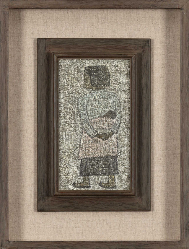 박수근, 아기 업은 소녀(1964). 케이옥션 제공. *재판매 및 DB 금지