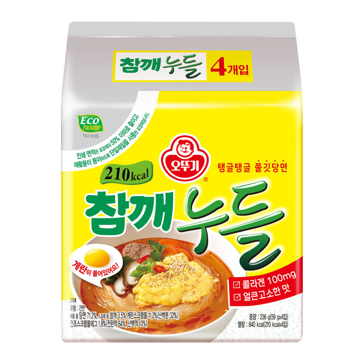 [서울=뉴시스]롯데마트가 '오뚜기 참깨누들' 봉지 라면을 대형마트 단독으로 선보였다고 18일 밝혔다.(사진=롯데마트 제공) *재판매 및 DB 금지