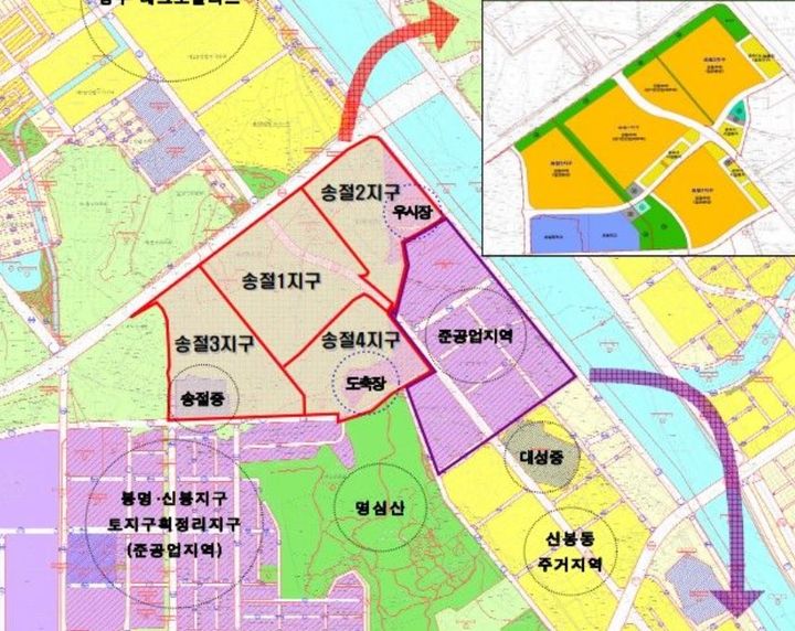 [청주=뉴시스] 충북 청주시 우시장 및 도축장 개발 계획도. photo@newsis.com *재판매 및 DB 금지