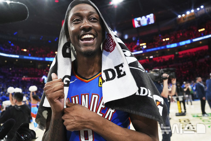 [오클라호마시티=AP/뉴시스] 미국프로농구(NBA) 오클라호마시티 선더의 제일런 윌리엄스. 2025.05.19.