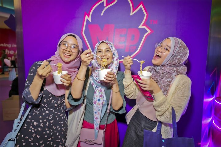 [서울=뉴시스] 삼양식품 '맵' 말레이시아 팝업스토어 모습.(사진=삼양식품 제공) *재판매 및 DB 금지