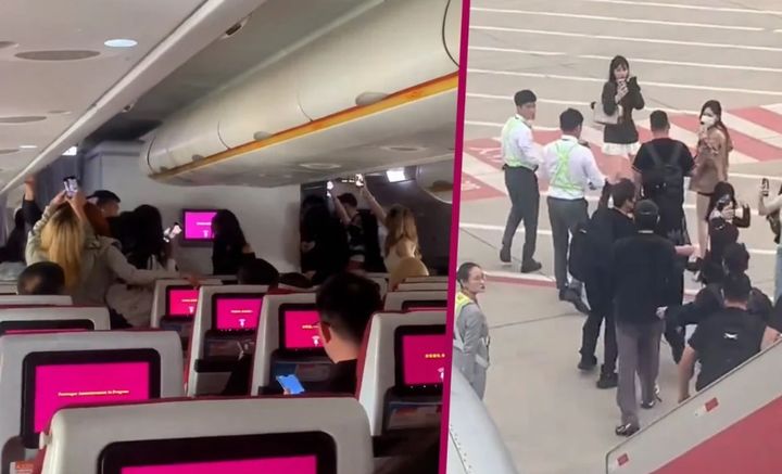 [뉴시스] 중국의 한 아이돌 그룹 팬들이 비행기 내에서 멤버들을 쫓아다니며 소란을 피운 사실이 알려지며 비난을 받고 있다. (사진=SCMP) *재판매 및 DB 금지