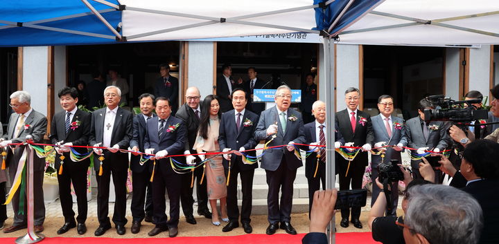  [의성=뉴시스] 의성군에서 주기철목사수난기념관 개관식이 열리고 있다. (사진=의성군 제공) 2025.05.19. photo@newsis.com *재판매 및 DB 금지