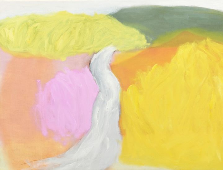 윤종숙, Spring Mountain, 2025, Oil on canvas, 130 x 170 cm. 리안 갤러리 서울 제공. *재판매 및 DB 금지