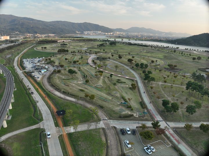[양산=뉴시스] 황산 파크골프장 전경. (사진=양산시 제공) 2025.05.20. photo@newsis.com *재판매 및 DB 금지