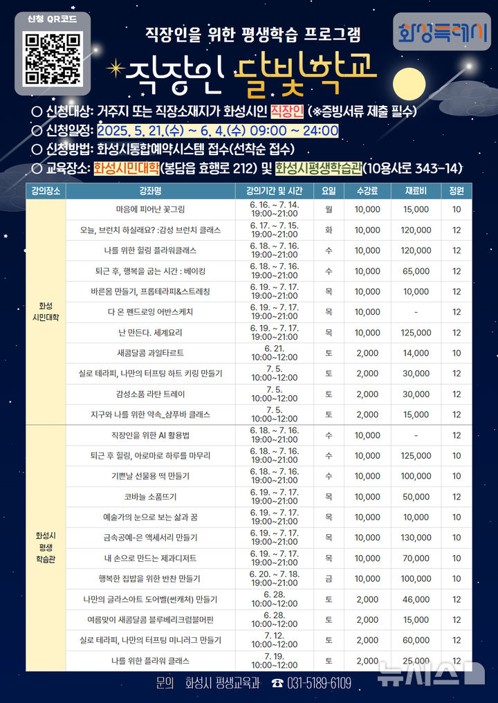 [화성=뉴시스]화성시 직장인 달빛학교 디지털 홍보자료.(사진=화성시 제공)2025.05.20.photo@newsis.com