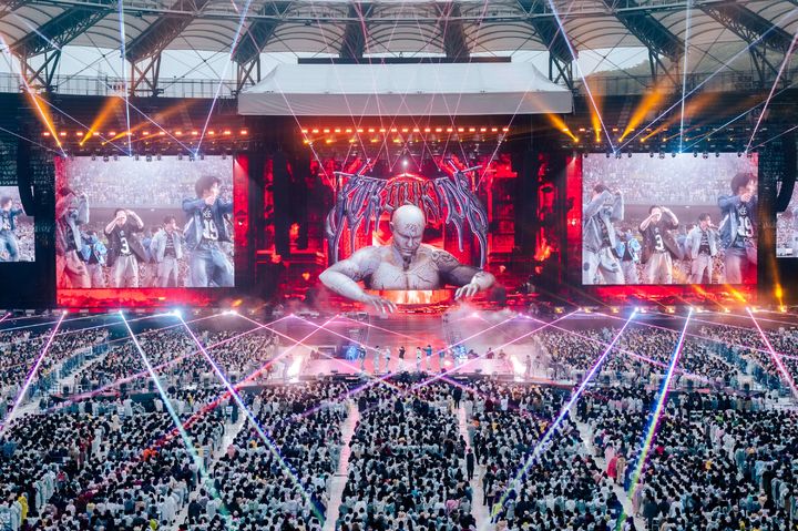 [서울=뉴시스] 그룹 ' 스트레이 키즈'가 지난 10~11일과 17~18일 일본 시즈오카 스타디움 에코파에서 월드투어 '도미네이트'(dominATE) 일환 4회 단독 콘서트를 개최했다. (사진=JYP엔터테인먼트 제공) 2025.05.20 photo@newsis.com *재판매 및 DB 금지